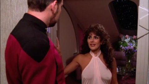Marina Sirtis - Sexy Scenes in Star Trek: The Next Generation s06e03 (1992)